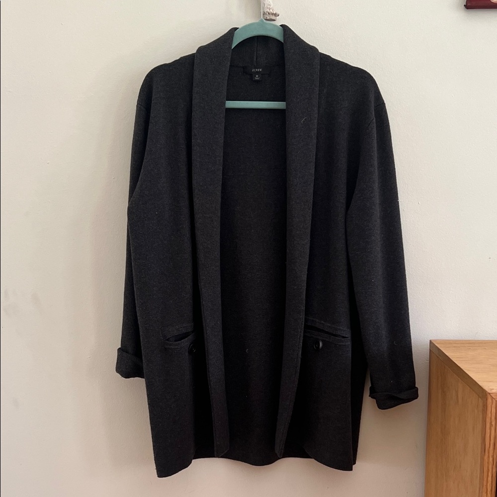 JCREW Dark Grey Open Front Blazer